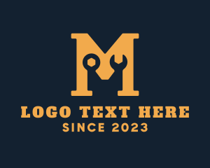 Plumber - Repair Tools Letter M logo design