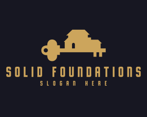 Gold House Key Logo
