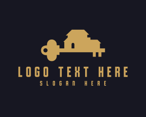 Key - Gold House Key logo design