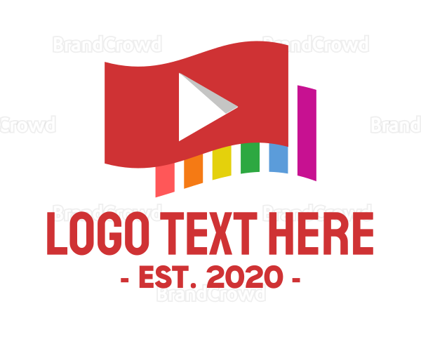 Multicolor Video Player Logo