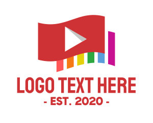 Stream - Multicolor Video Player logo design