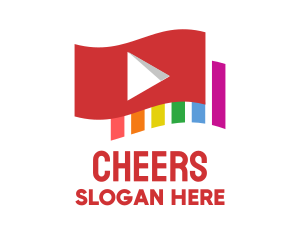 Multicolor Video Player Logo