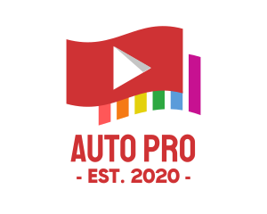 Lgbtq - Multicolor Video Player logo design