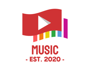Icon - Multicolor Video Player logo design