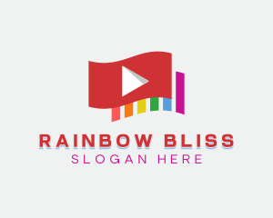 Lgbtq - Multicolor Video Player logo design