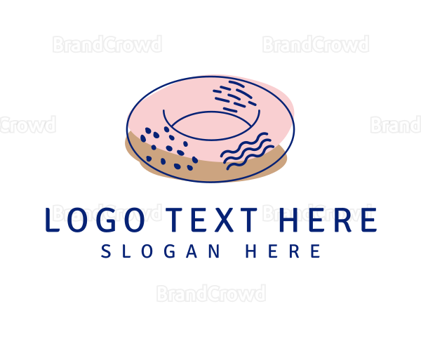 Scribble Sweet Doughnut Logo