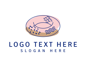 Sweetshop - Scribble Sweet Doughnut logo design
