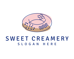 Scribble Sweet Doughnut logo design