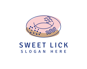 Scribble Sweet Doughnut logo design