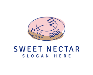 Scribble Sweet Doughnut logo design