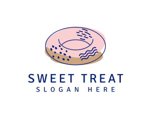 Doughnut - Scribble Sweet Doughnut logo design