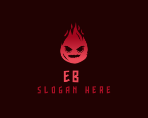 Scary - Fire Ghoul Wisp logo design
