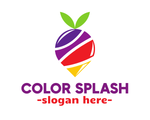 Colorful Berry Location Pin logo design