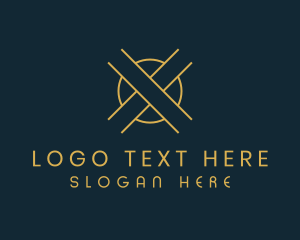 Crypto - Gold Cryptocurrency Tech logo design