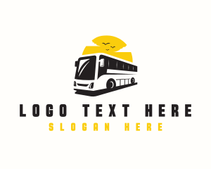Sun - Bus Transportation Vehicle logo design