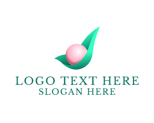 3d - Elegant Pea Pearl logo design