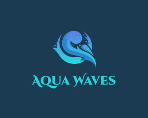 Aqua Water Wave logo design