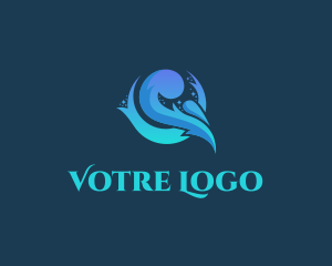 Coast - Aqua Water Wave logo design