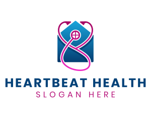 Cardiology Stethoscope House logo design