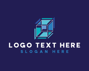 Coding - Digital Data Cube logo design