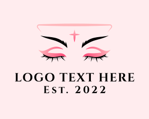 Girl - Beauty Model Eyelashes logo design