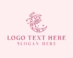 Holistic - Floral Moon Garden logo design