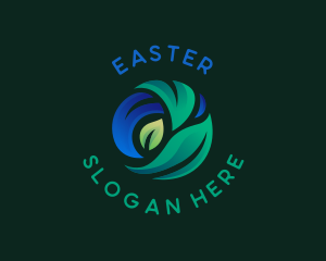 Vegan - Organic Nature Leaves logo design