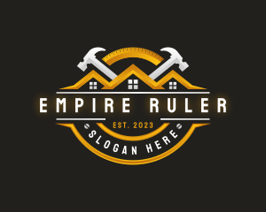 Ruler - Hammer Contractor Carpentry logo design