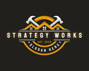 Hammer Contractor Carpentry logo design