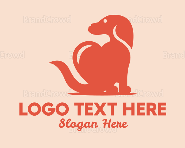 Beagle Dog Heart Logo