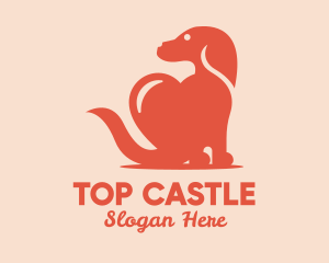 Beagle Dog Heart  Logo