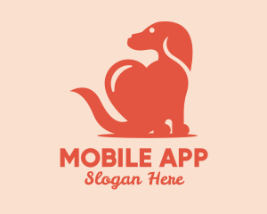 Beagle Dog Heart  Logo