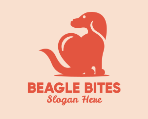 Beagle - Beagle Dog Heart logo design