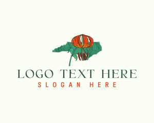 Flora - North Carolina Lily Plant logo design