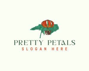 North Carolina Lily Plant logo design