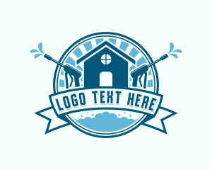 Building - Power Washing Home Cleaning logo design