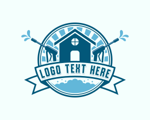 Industrial - Power Washing Home Cleaning logo design