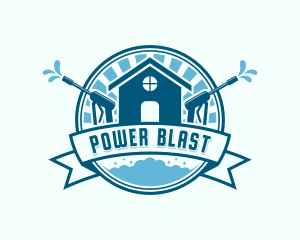 Power Washing Home Cleaning logo design