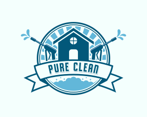 Power Washing Home Cleaning logo design