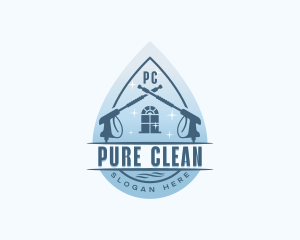 Clean Sanitation Pressure Washing	 logo design