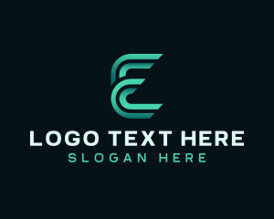 Electronic Cyber Gaming Letter E Logo