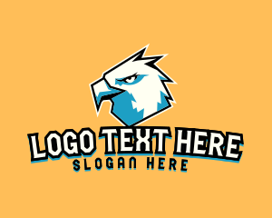 Angry - Geometric Eagle Head logo design