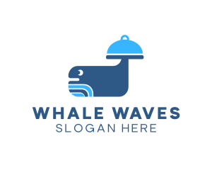 Blue Whale Cloche logo design