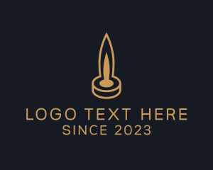 Souvenir - Scented Candle Flame logo design