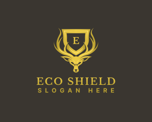 Luxury Deer Shield  logo design