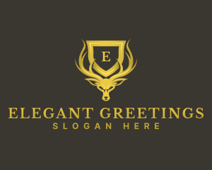 Luxury Deer Shield  logo design