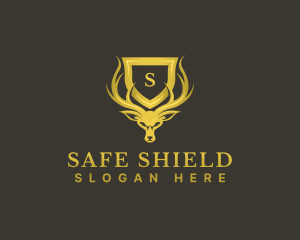 Luxury Deer Shield  logo design