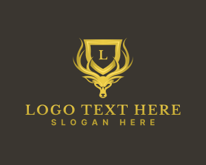 Luxury Deer Shield  Logo