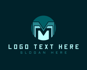 Geometric - Business Studio Letter M logo design