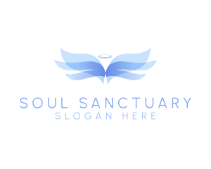 Spirituality - Archangel Wings Halo logo design